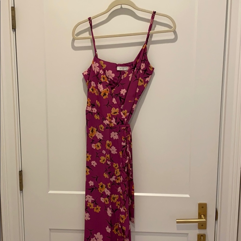 Flynn skye pink floral maxi dress worn once